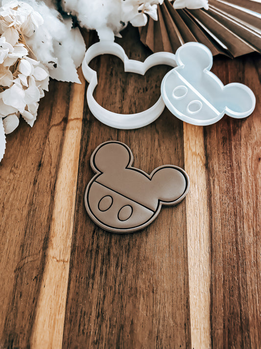 Head Outline (Mickey Mouse) - Cookie Stamp and Cutter - Ideal for Fondant & Sugar Cookies