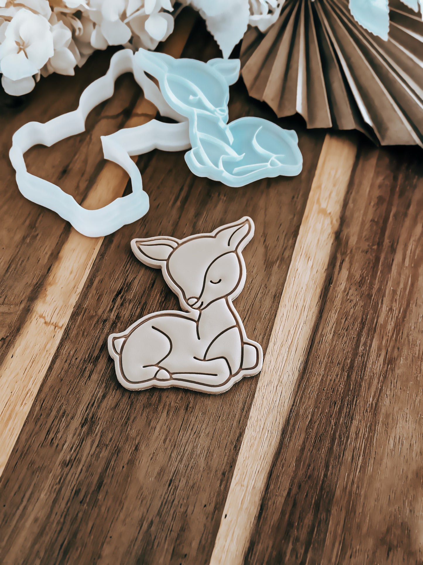 Christmas Deer - Cookie Stamp and Cutter - Ideal for Fondant & Sugar Cookies