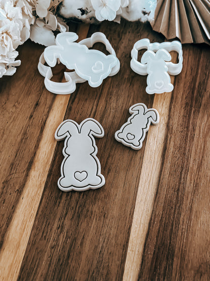 Bunny Behind (Ears Down) - Cookie Stamp and Cutter - Ideal for Fondant & Sugar Cookies