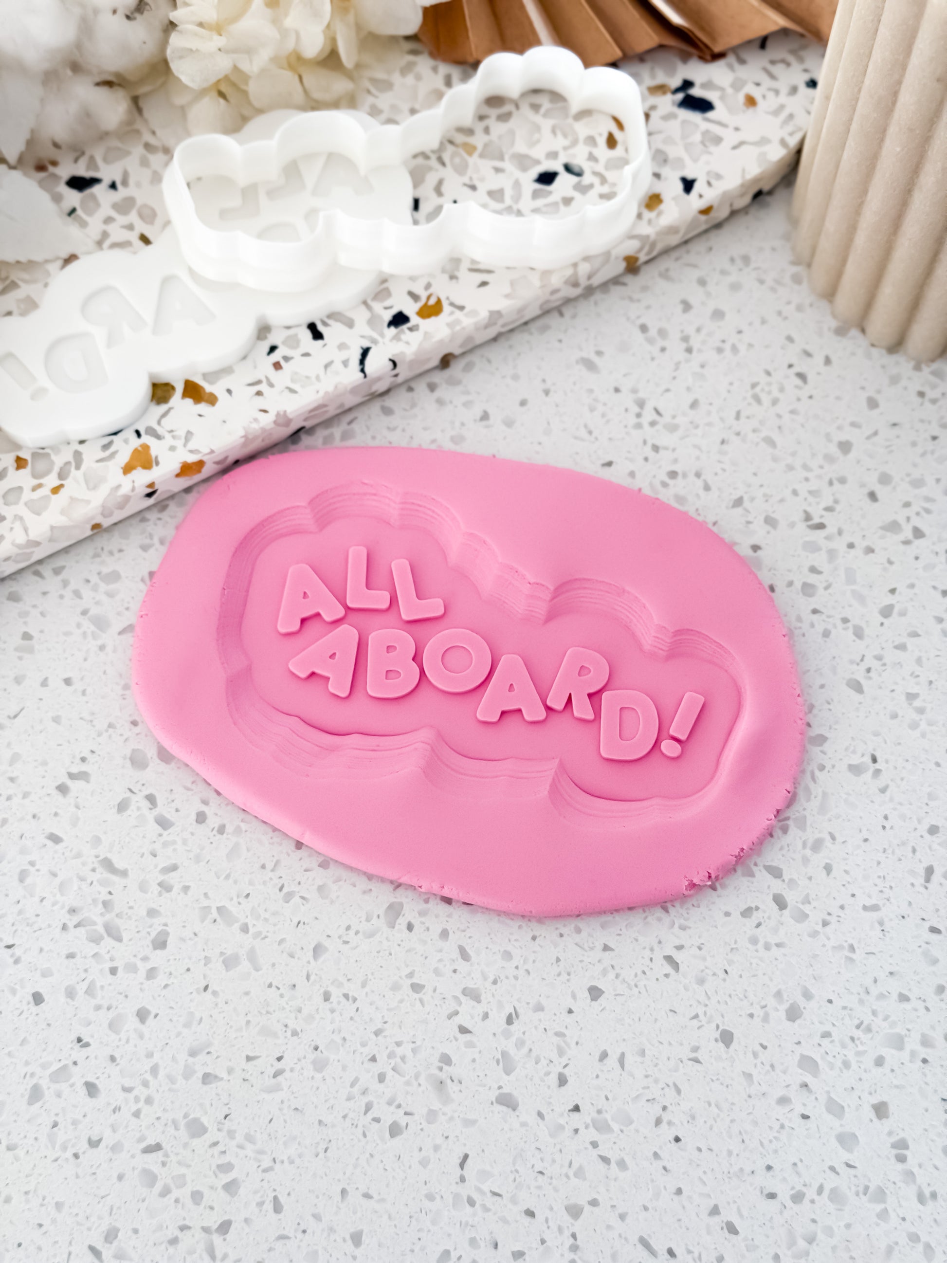 All Aboard! Stamp & Cutter - Perfect for Fondant & Sugar Cookies