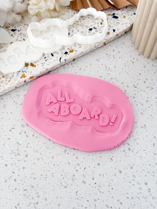All Aboard! Stamp & Cutter - Perfect for Fondant & Sugar Cookies