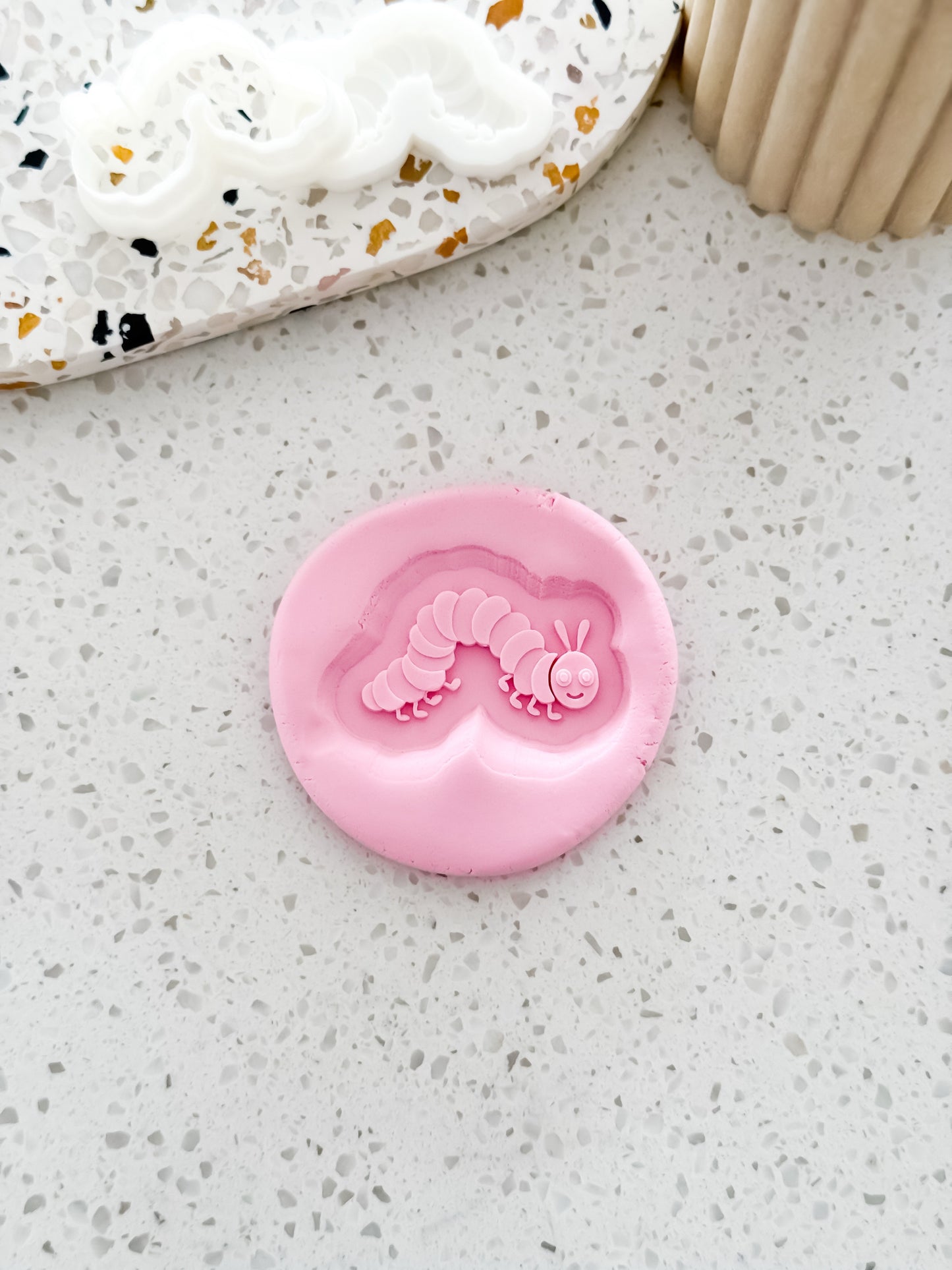 Mini Caterpillar (Short Caterpillar) - Cookie Stamp and Cutter