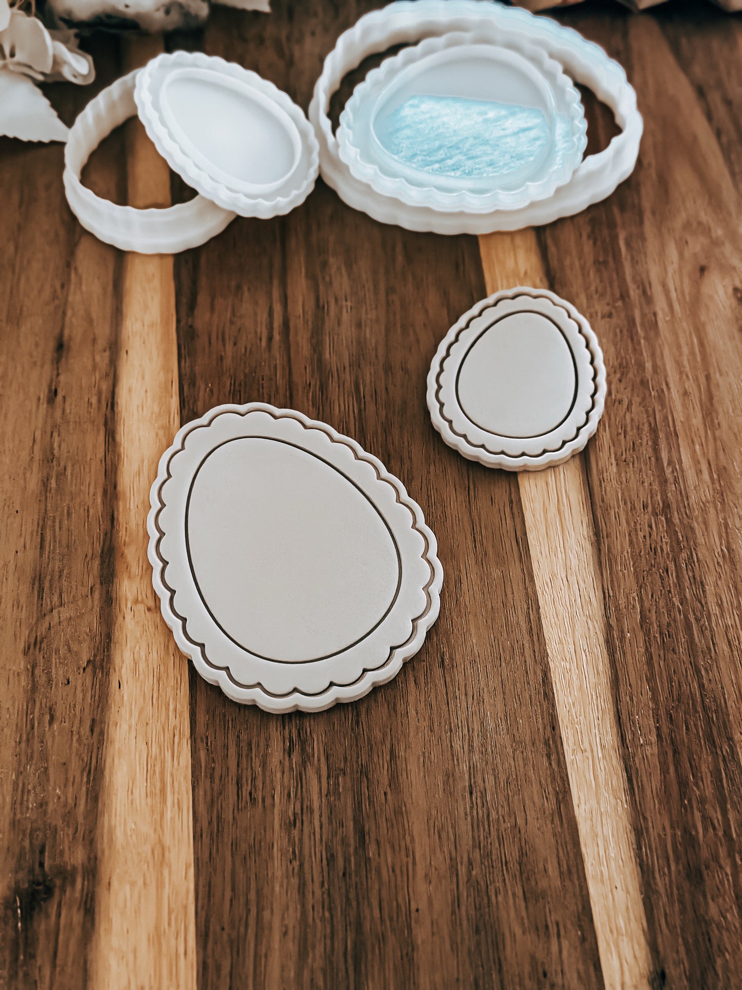 Mini Scalloped Egg (Frame) - Cookie Stamp and Cutter - Ideal for Fondant & Sugar Cookies