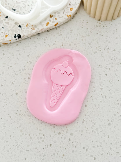 Ice Cream (Caterpillar) Stamp & Cutter - Perfect for Fondant & Sugar Cookies