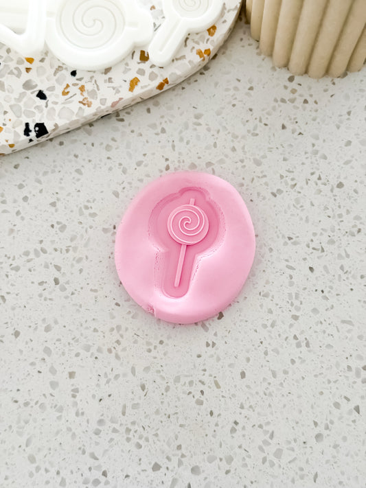 Mini Lollipop (Caterpillar) Stamp & Cutter - Perfect for Fondant & Sugar Cookies