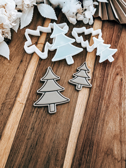 Mini Christmas Tree (Stacked) - Cookie Stamp and Cutter - Ideal for Fondant & Sugar Cookies