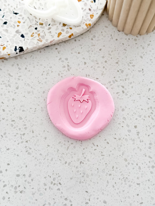 Mini Strawberry (Caterpillar) Stamp & Cutter - Perfect for Fondant & Sugar Cookies