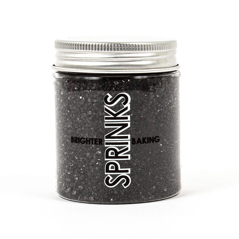 BLACK Sanding Sugar – Edible Sprinkles for Cakes, Cookies & Cupcakes
