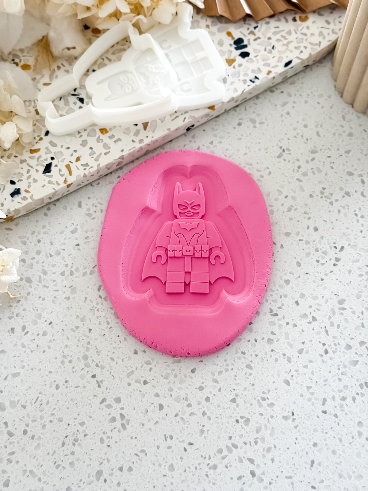 Bat Girl Hero (Block Character) Stamp & Cutter - Perfect for Fondant & Sugar Cookies
