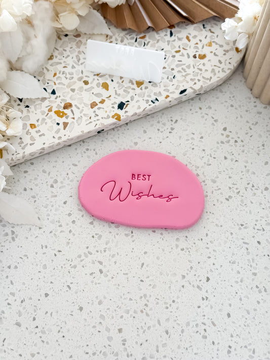 Best Wishes Cookie Stamp - Perfect for Fondant, Sugar Cookies & Baking
