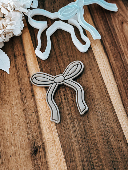 Bow (Skinny Ribbon) - Cookie Stamp and Cutter - Fondant & Sugar Cookies