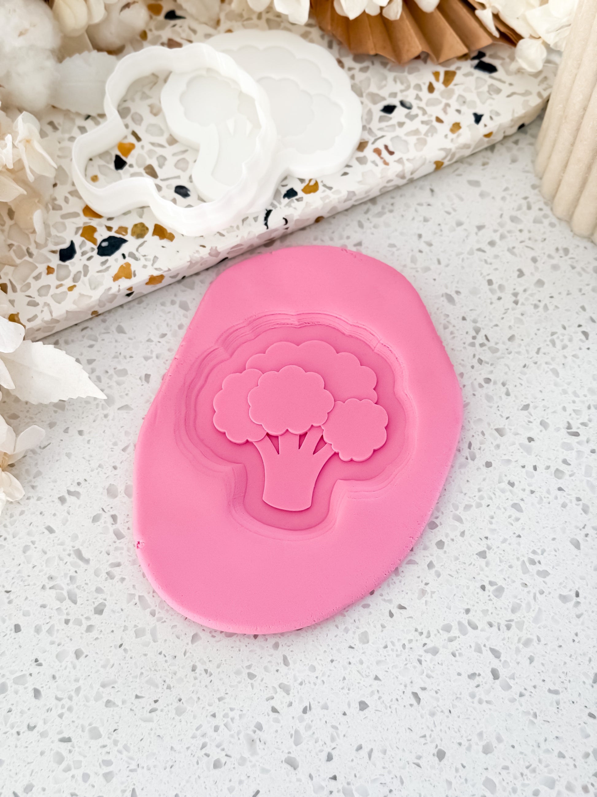 Broccoli - Cookie Stamp & Cutter - Perfect for Fondant & Sugar Cookies
