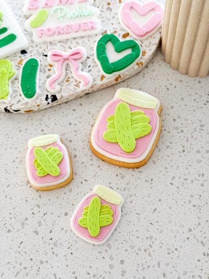 Mini Pickle Jar - Cookie Stamp & Cutter