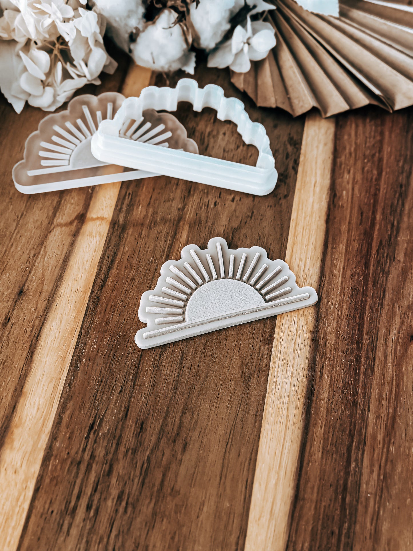 Half Sun 'UP' - Cookie Stamp and Cutter - Fondant & Sugar Cookies