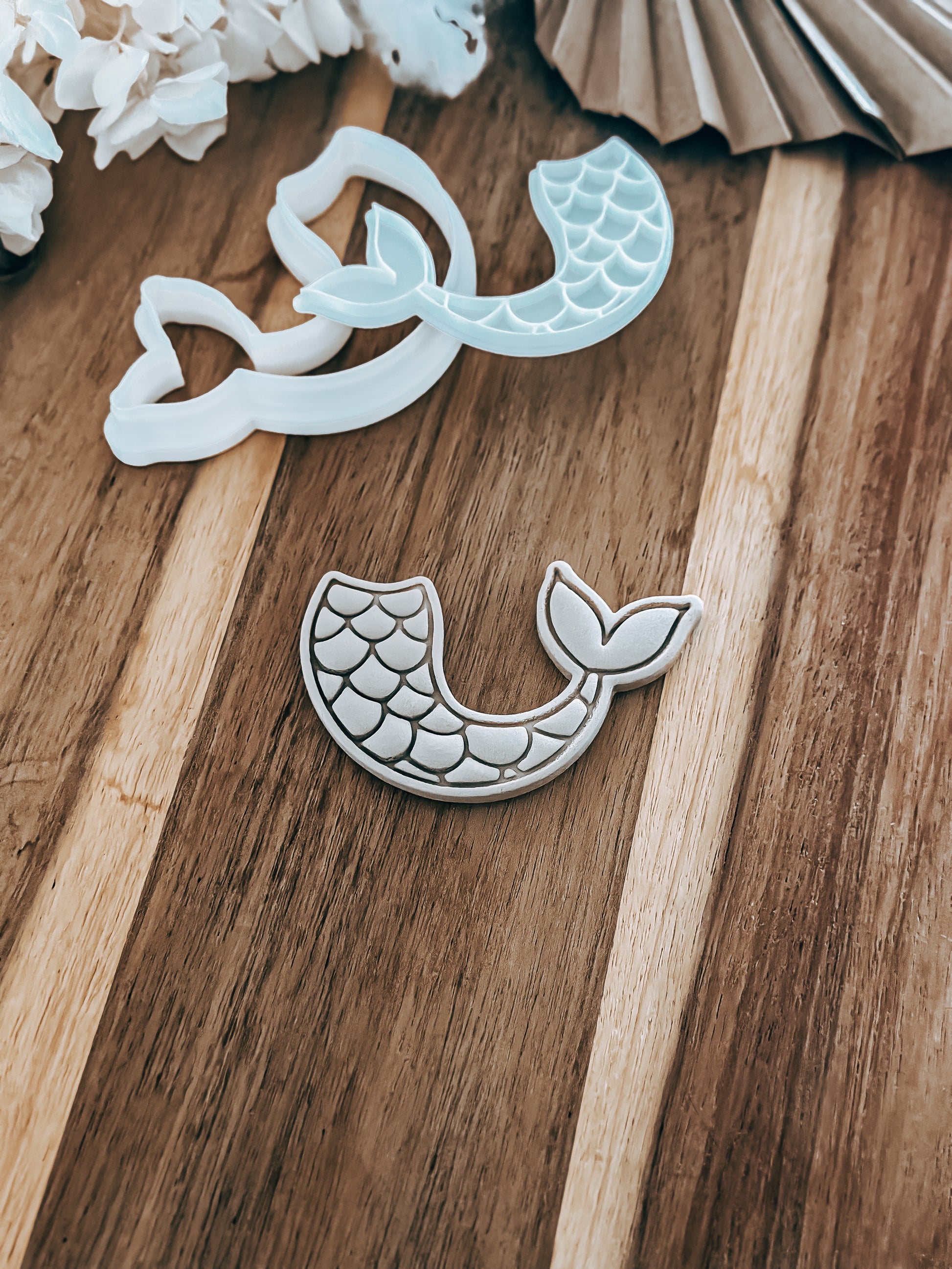 Mermaid Tail (Scales) - Cookie Stamp and Cutter - Ideal for Fondant & Sugar Cookies