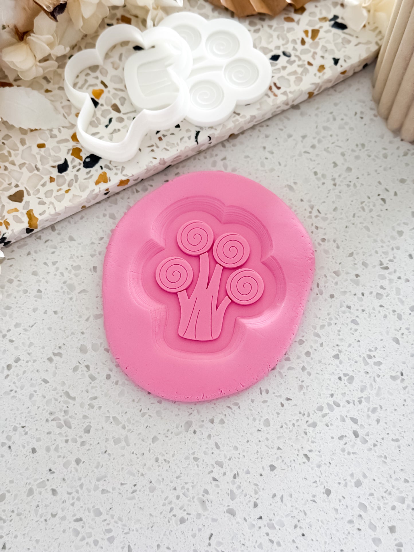 Candy Swirl Tree Stamp & Cutter - Perfect for Fondant & Sugar Cookies
