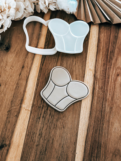 Corset (Dreamhouse) - Cookie Stamp and Cutter - Fondant & Sugar Cookies
