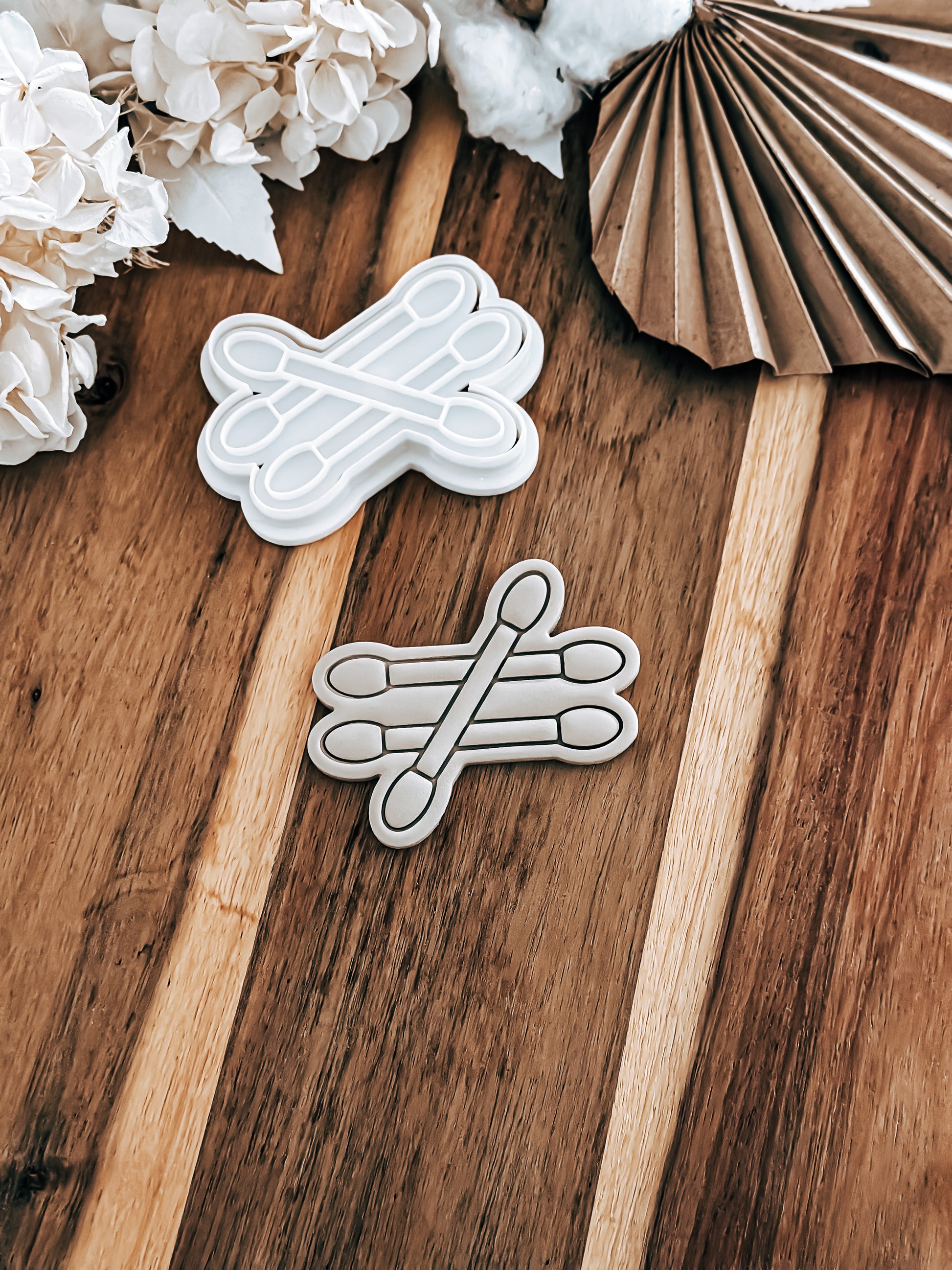 Cotton Tips (Dreamhouse) - Cookie Stamp and Cutter - Fondant & Sugar Cookies