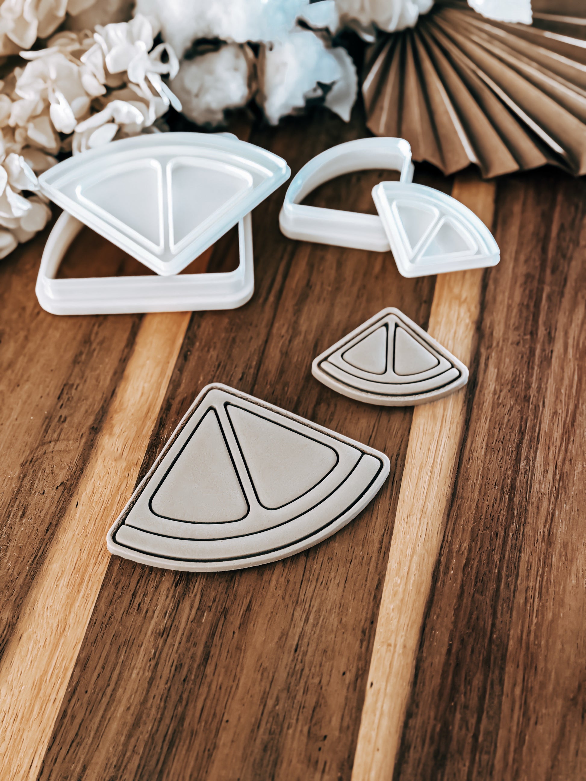 Quarter Lemon Slice Stamp & Cutter - Perfect for Fondant & Sugar Cookies