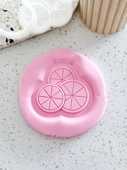 Three Oranges Stamp & Cutter - Perfect for Fondant & Sugar Cookies