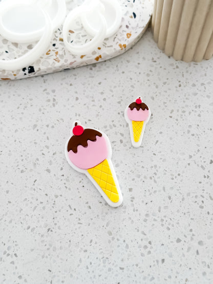 Mini Ice Cream (Caterpillar) Stamp & Cutter - Perfect for Fondant & Sugar Cookies