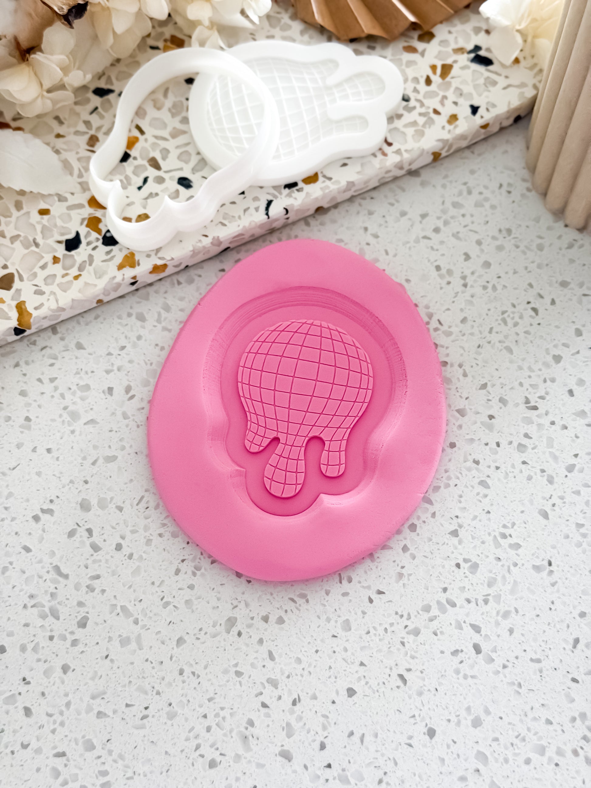 Disco Ball (Melting) Stamp & Cutter - Perfect for Fondant & Sugar Cookies