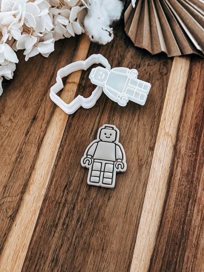 Mini Lego Man - Cookie Stamp & Cutter - Ideal for Fondant & Sugar Cookies