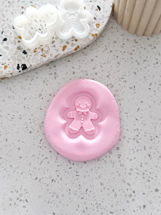 Mini Gingerbread Man Stamp & Cutter - Perfect for Fondant & Sugar Cookies