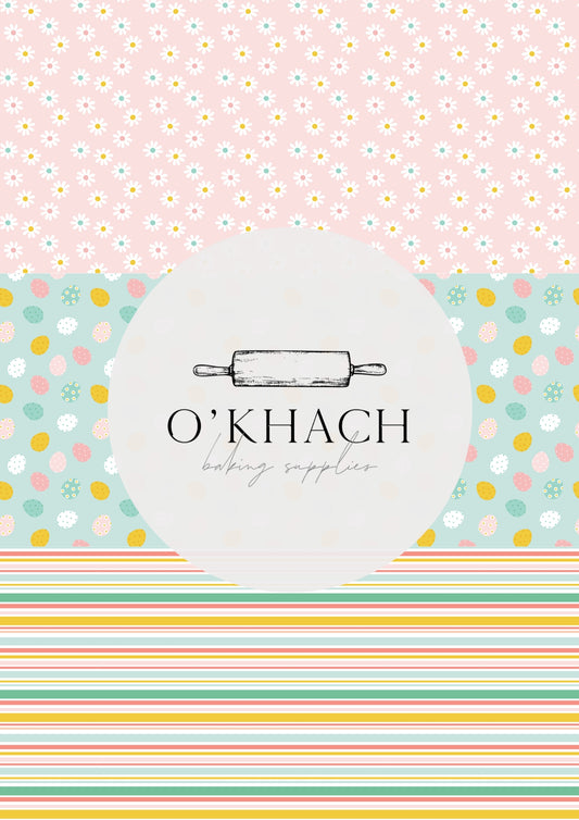 Easter Garden Pattern No.13 - Edible Image - O'Khach Baking Supplies