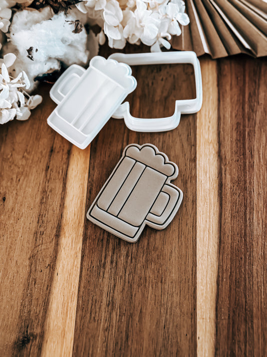 Tall Beer Cup Stamp & Cutter - Perfect for Fondant & Sugar Cookies