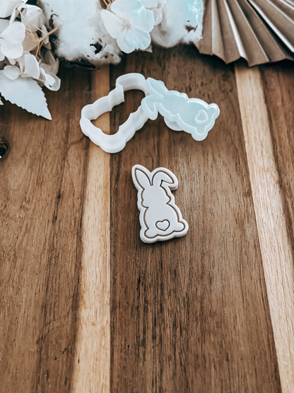 Mini Bunny Behind (One Ear Down) - Cookie Stamp and Cutter