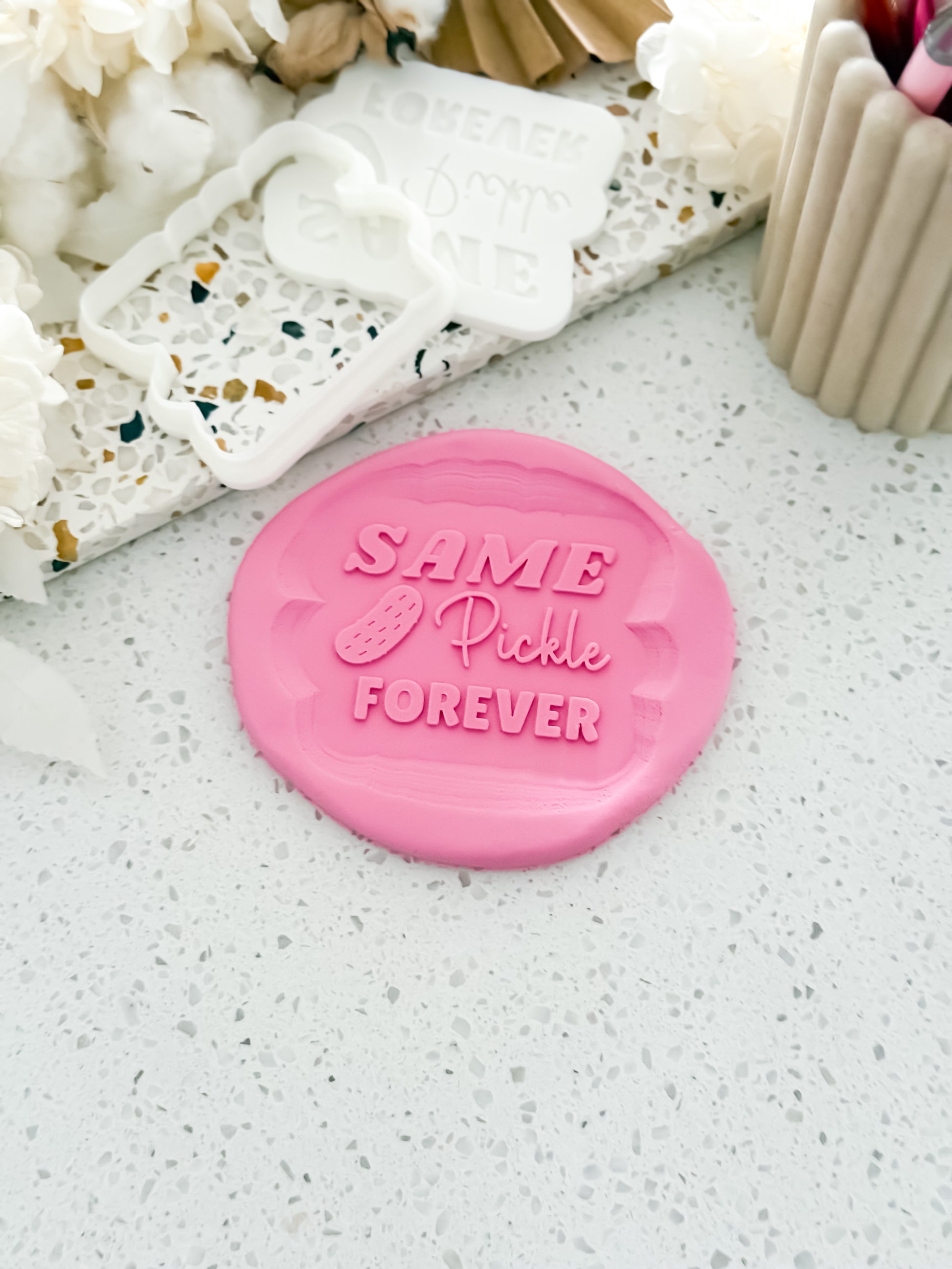 Same Pickle Forever Stamp & Cutter - Perfect for Fondant & Sugar Cookies