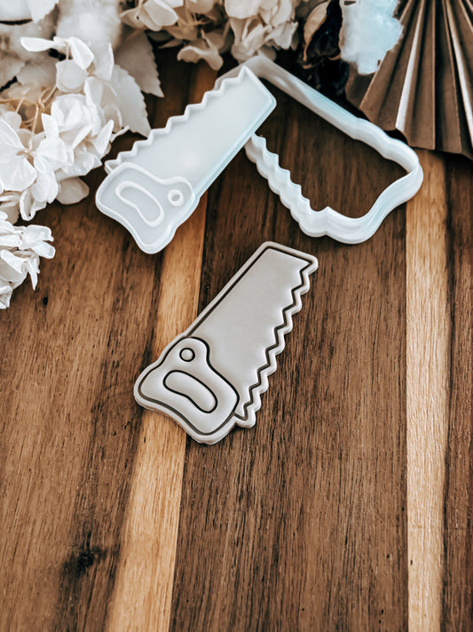 Hand Saw Stamp & Cutter - Perfect for Fondant & Sugar Cookies