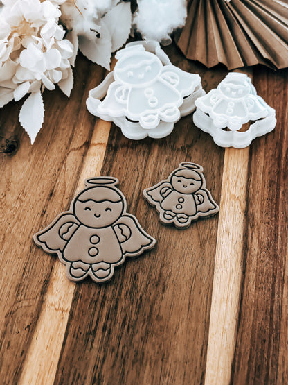 Gingerbread (Angel) - Cookie Stamp and Cutter - Ideal for Fondant & Sugar Cookies