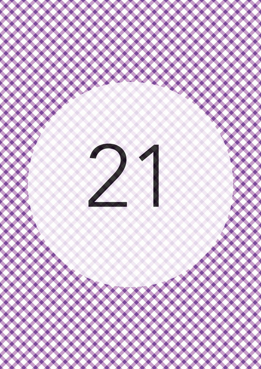 Purple diagonal gingham edible image, Gingham Cross No.21, by O'Khach