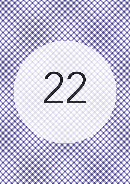 Indigo diagonal gingham edible image, Gingham Cross No.22, by O'Khach