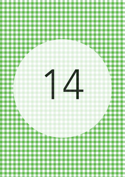 Green gingham edible image, Gingham Pattern No.14, by O'Khach