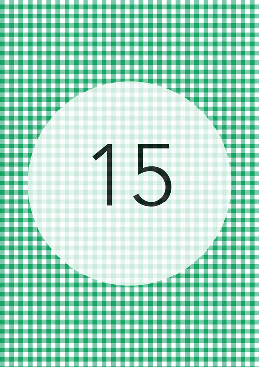 Emerald Green gingham edible image, Gingham Pattern No.15, by O'Khach