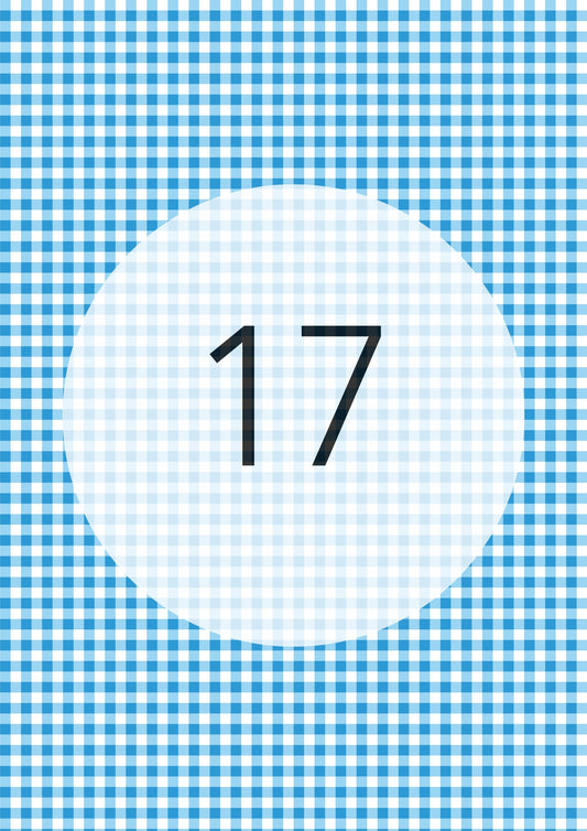 Blue gingham edible image, Gingham Pattern No.17, by O'Khach