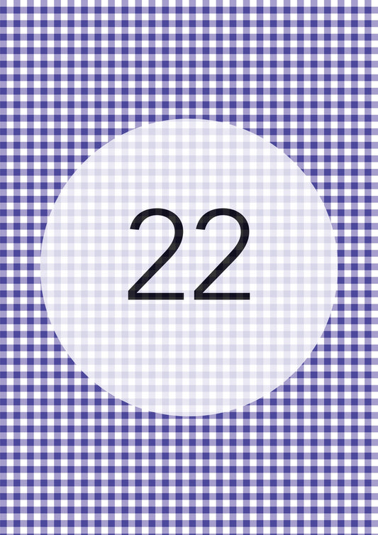 Indigo gingham edible image, Gingham Pattern No.22, by O'Khach