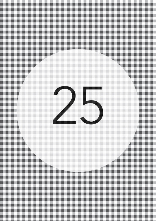 Charcoal Grey gingham edible image, Gingham Pattern No.25, by O'Khach