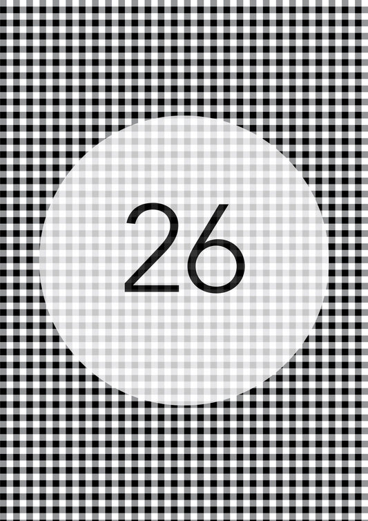 Black gingham edible image, Gingham Pattern No.26, by O'Khach