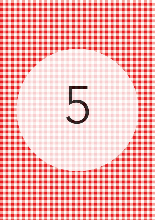 Red gingham edible image, Gingham Pattern No.5, by O'Khach