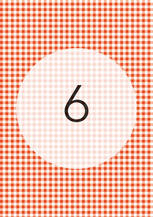 Tangerine gingham edible image, Gingham Pattern No.6, by O'Khach