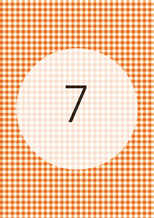Orange gingham edible image, Gingham Pattern No.7, by O'Khach