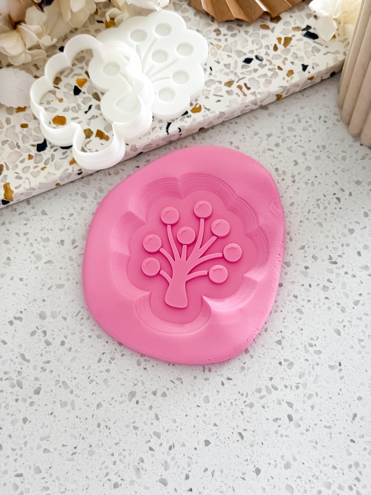 Gum ball Tree Stamp & Cutter - Perfect for Fondant & Sugar Cookies