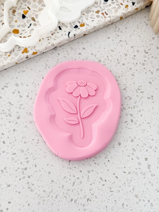 Half Daisy Bloom Stamp & Cutter - Perfect for Fondant & Sugar Cookies
