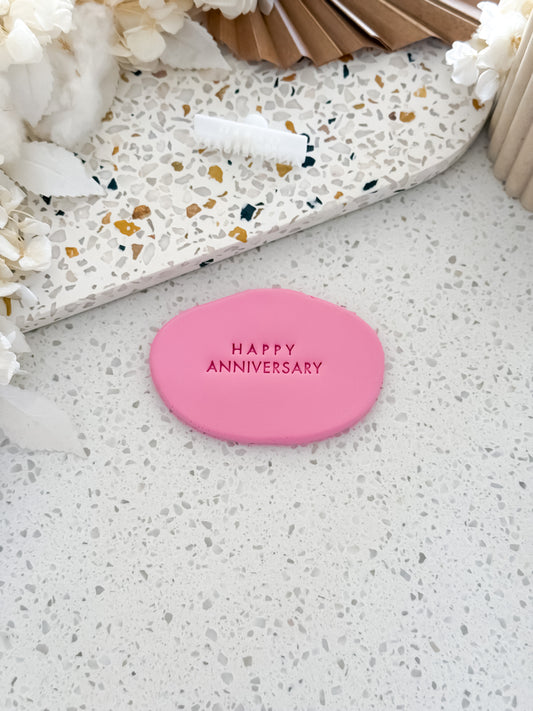 Happy Anniversary Cookie Stamp - Perfect for Fondant, Sugar Cookies & Baking