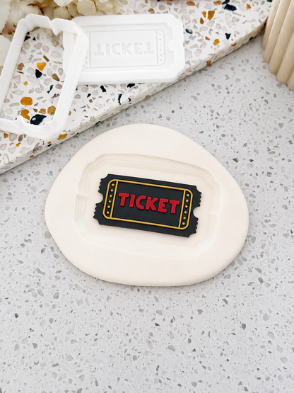 All Aboard Ticket - Cookie Stamp and Cutter