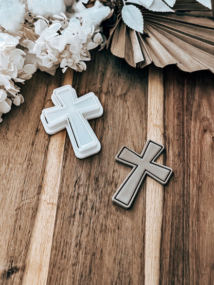 Angled Cross - Cookie Stamp and Cutter